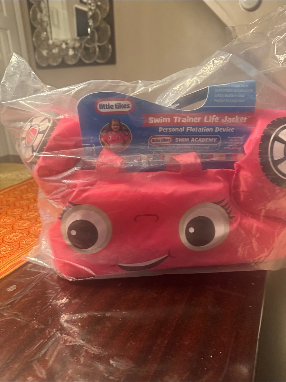 Little Tikes Pink Swim Trainer Life Jacket - Kids Float Vest 3 and up